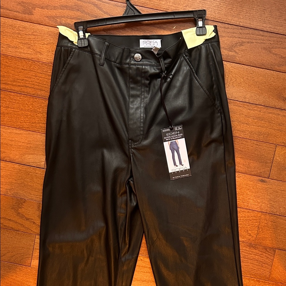 Black Faux Leather Pants